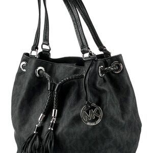 Michael Kors Black Shoulder Bag with Tassel Detail Nwot